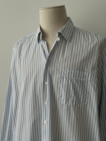 Christian Dior Monsieur Paris 1990s Pure Cotton Striped Shirt - L