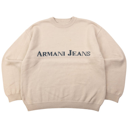 Vintage 90s Armani Jeans Wool Jumper Size S