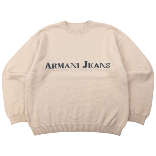 Vintage 90s Armani Jeans Wool Jumper Size S