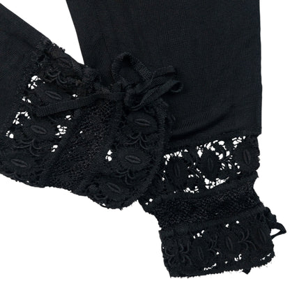 Vintage 90s Jean Paul Gaultier Femme Lace Cuff Trousers Womens Size W26 | W26, Black