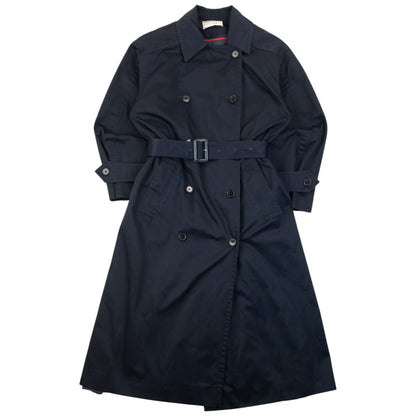 Vintage 80s YSL Yves Saint Laurent Belt Waist Trench Jacket Womens Size XL | XL, Navy