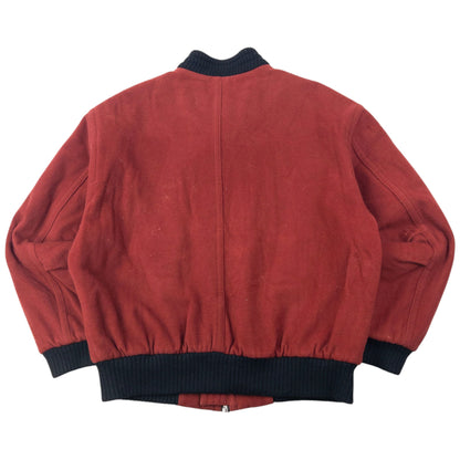 Vintage 80s Hugo Boss Cashmere Bomber Jacket Size XL | XL, Red