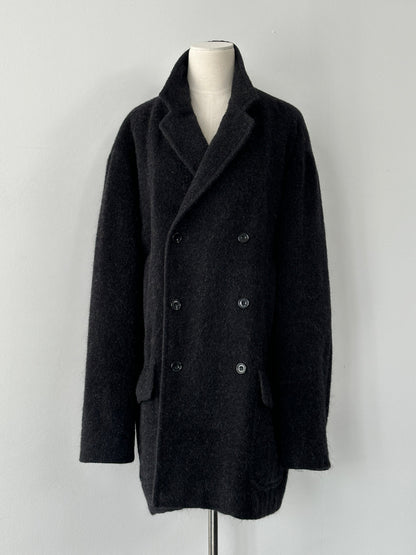 Byblos Italian Vintage 1990s Alpaca Wool Double Breasted Coat - XXL