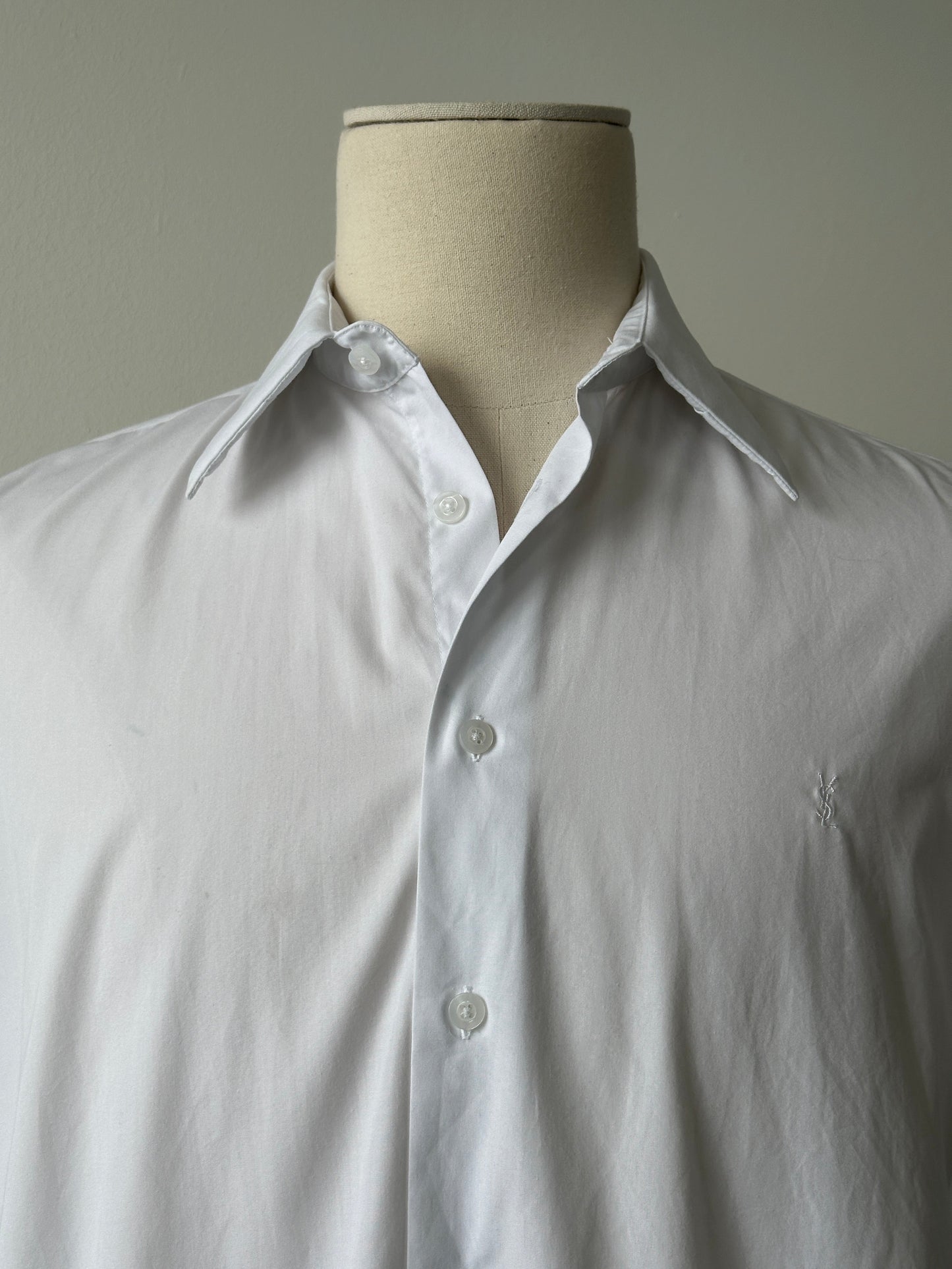 Yves Saint Laurent Pour Homme 2000s Cotton Dress Shirt - L-XL