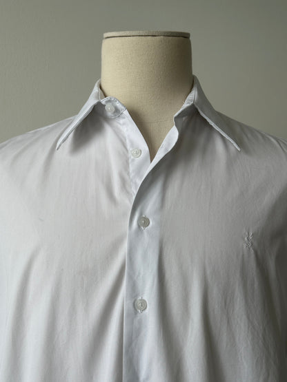 Yves Saint Laurent Pour Homme 2000s Cotton Dress Shirt - L-XL