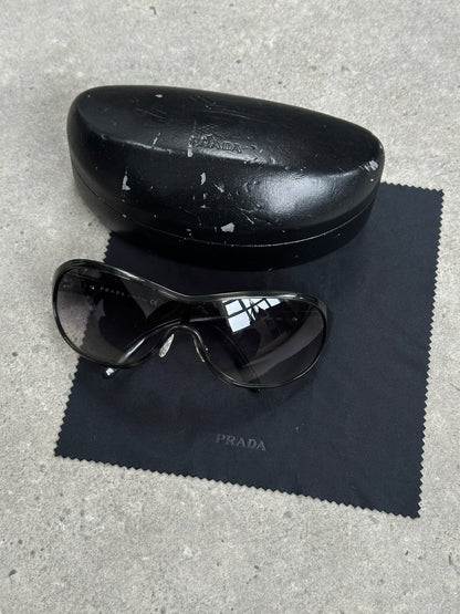 Prada 2000s Wraparound Shield Sunglasses