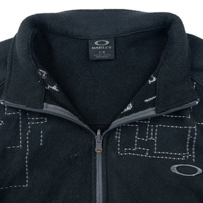 Vintage Oakley Embroidered Zip Up Fleece Jacket Size L