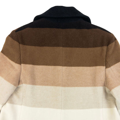 Vintage 2015 JW Anderson SAMPLE Striped Wool Jacket Size S | Small, Brown, Beige, Cream