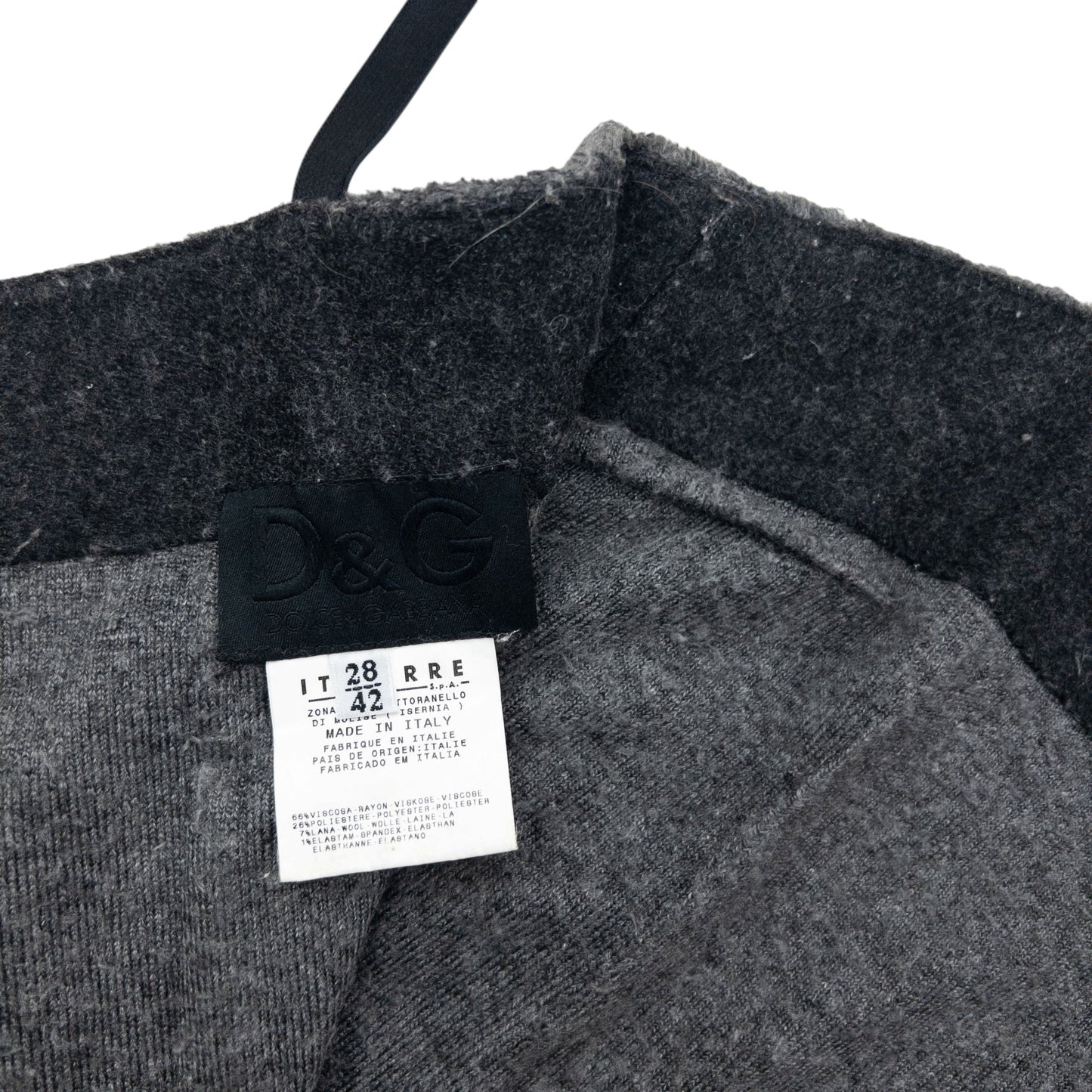 Vintage 2000s Dolce & Gabbana Fleece Dress Womens Size M | Medium, Grey