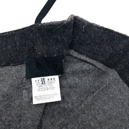 Vintage 2000s Dolce & Gabbana Fleece Dress Womens Size M | Medium, Grey