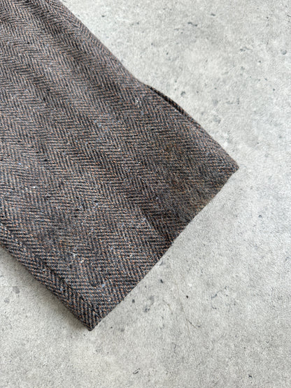 Yves Saint Laurent Menswear 1990s Pure Wool Herringbone Blazer - 42R