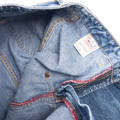 Vintage Evisu Triple Gull Japanese Denim Skirt Womens Size S