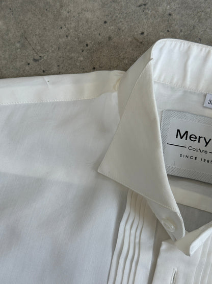 Vintage 2000s Cotton Tuxedo Dress Shirt - S