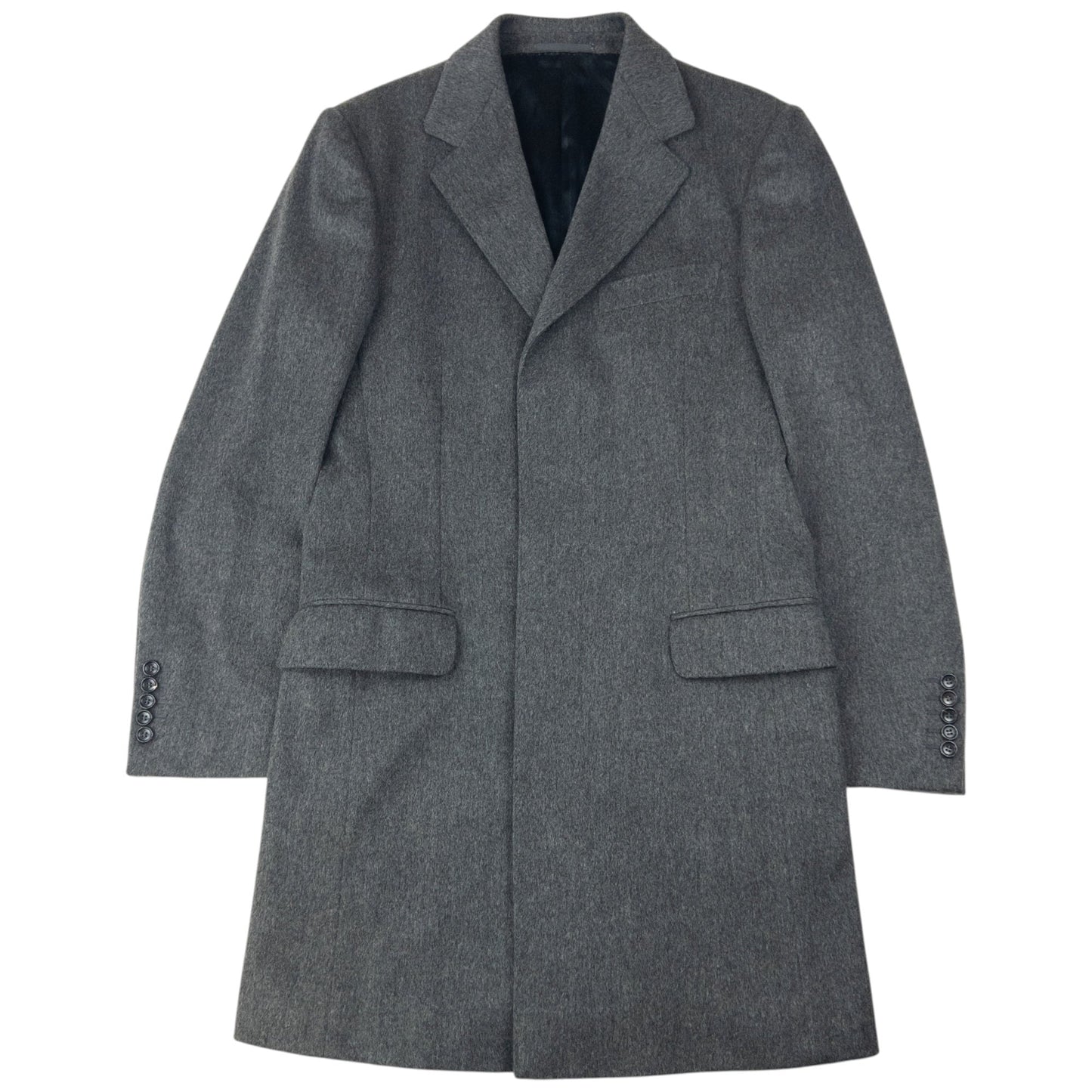 Vintage 90s Gucci Longline Wool Jacket Size M | Medium, Grey