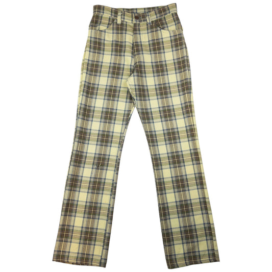 Vintage Levi's Sta Prest Big E Checkered Trousers Size W26