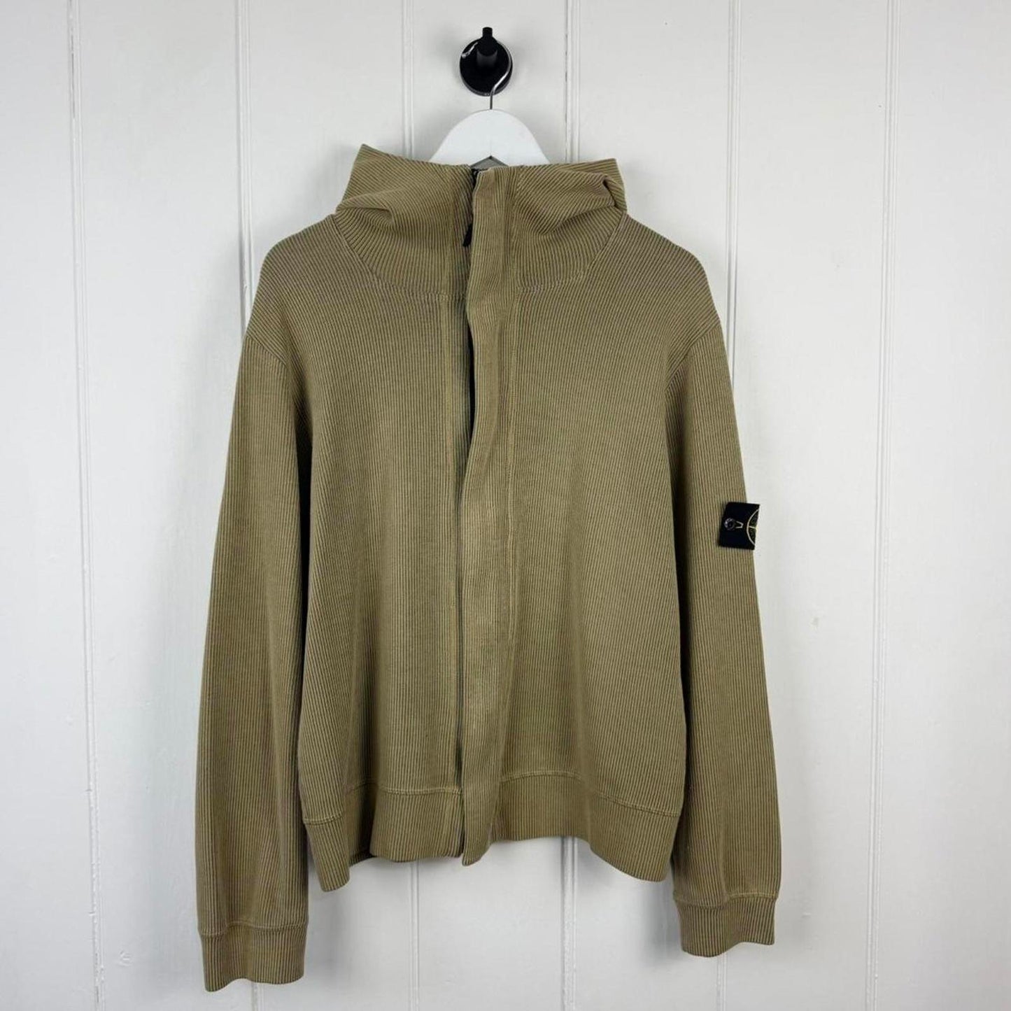 2000's Stone Island Ribbed Full Zip Hoodie (M) | Medium, Multicoloured