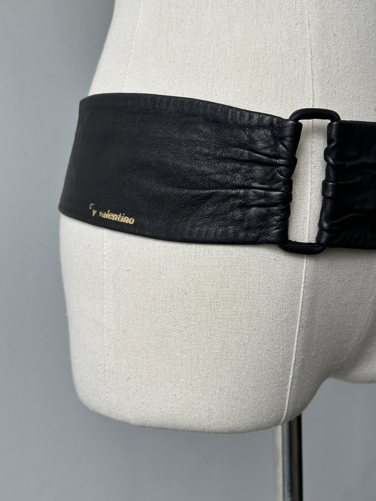 Vintage 1990s Leather Chunky Belt - W32-36