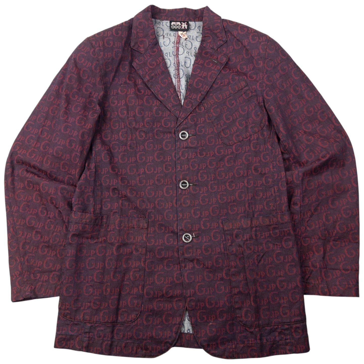 Vintage 2000s Jean Paul Gaultier Monogram Blazer Jacket Size M | Medium, Brown