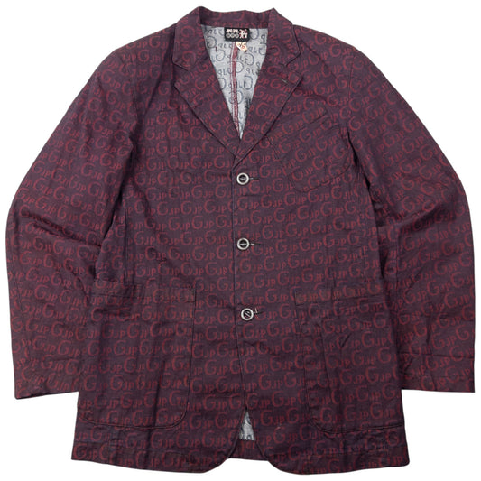 Vintage 2000s Jean Paul Gaultier Monogram Blazer Jacket Size M | Medium, Brown