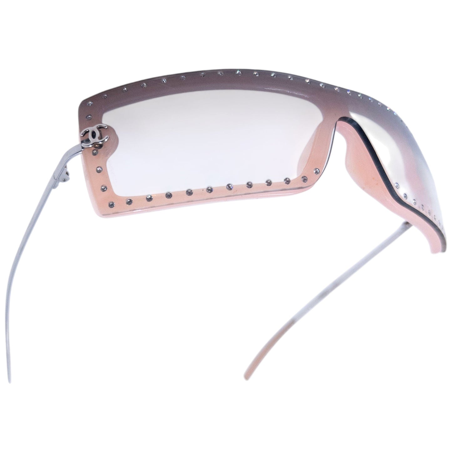 Vintage Chanel Diamanté Sunglasses | O/S, Pink