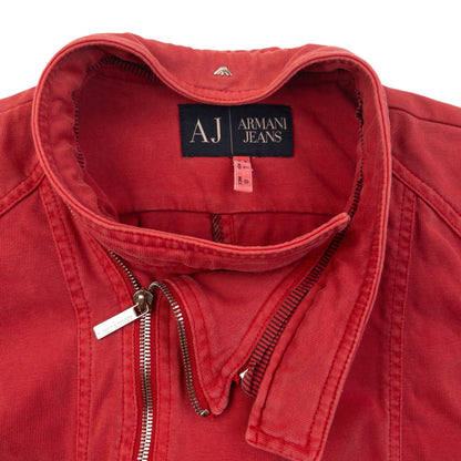 Vintage 2000s Armani Jeans Asymmetric Zip Up Jacket Womens Size M | Medium, Red