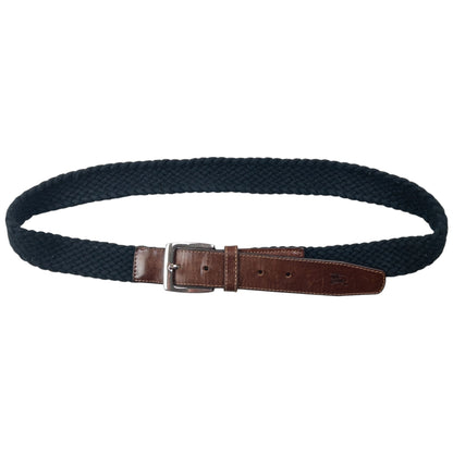 Vintage 2000s Burberry Braided Leather Belt Size L | O/S, Black