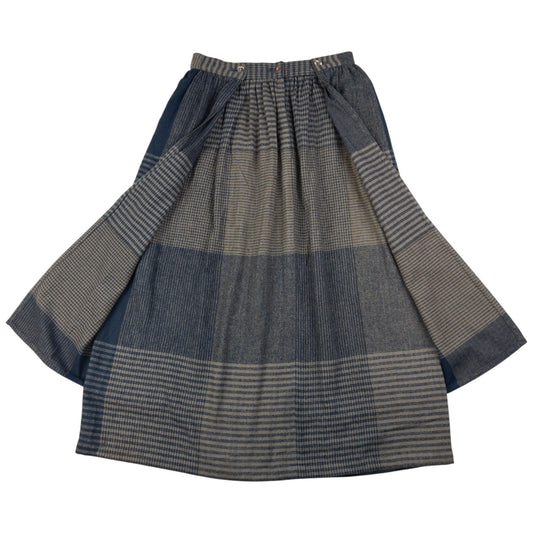 Vintage Issey Miyake Sport Layered Checkered Skirt Womens Size W23
