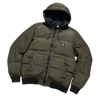Stone Island Poly Colour Frame Down Jacket | Medium, Olive