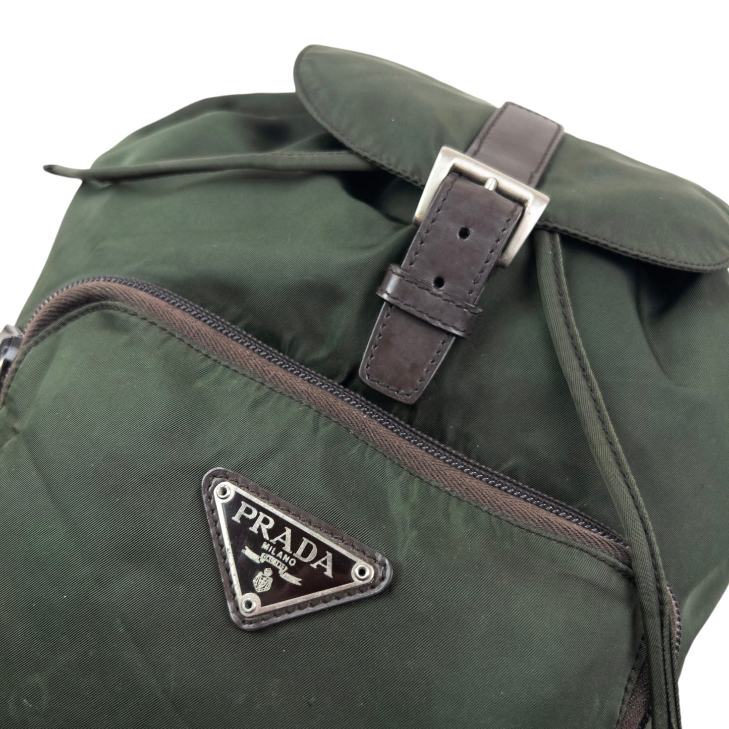 Vintage 2000s Prada Bucket Backpack | O/S, Brown