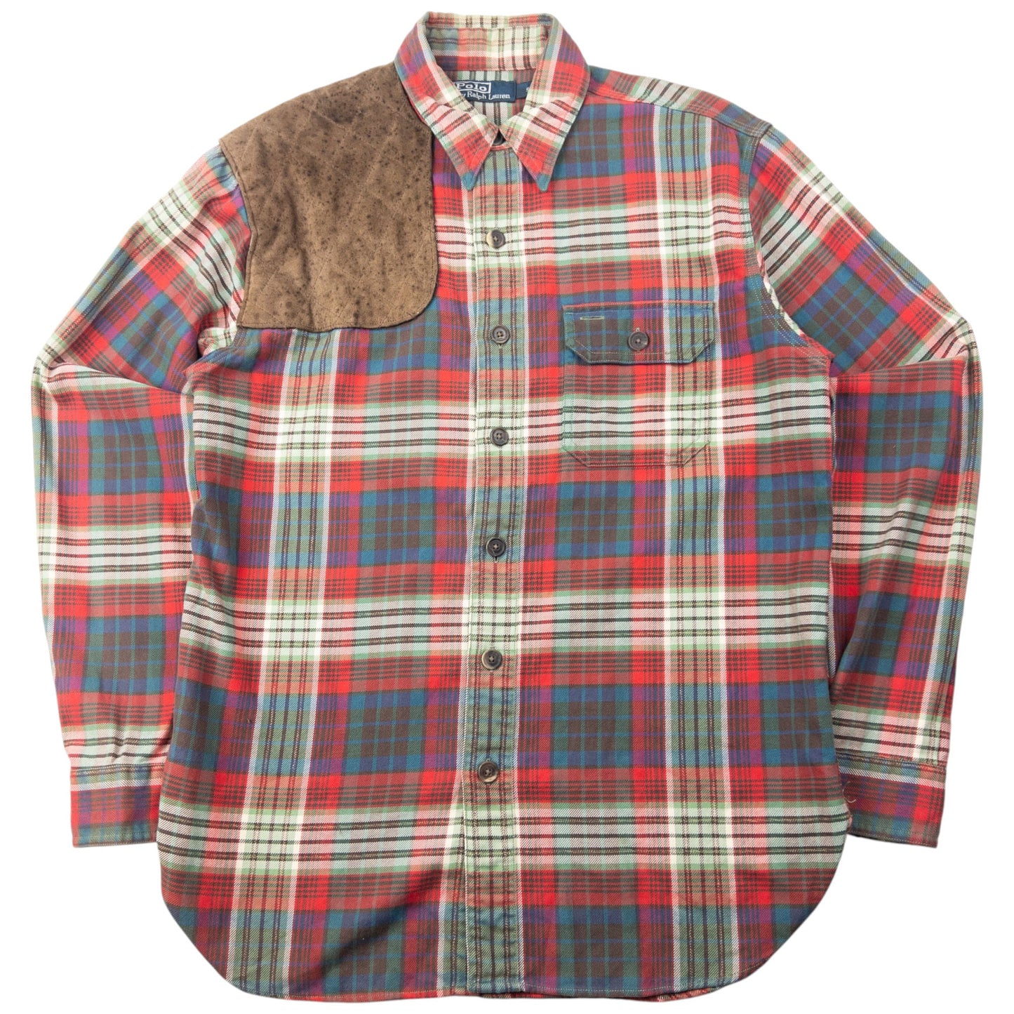 Vintage 90s Polo Ralph Lauren Checkered Long Sleeve Shooting Shirt Size S | Small, Red