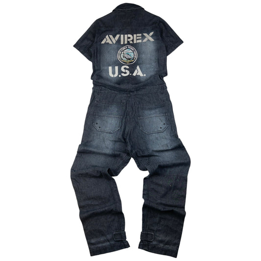 Vintage AVIREX U.S.A Short Sleeve Denim Jumpsuit Size M