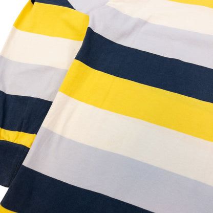 Vintage Burberry Striped Long Sleeve Rugby Polo Shirt Size S