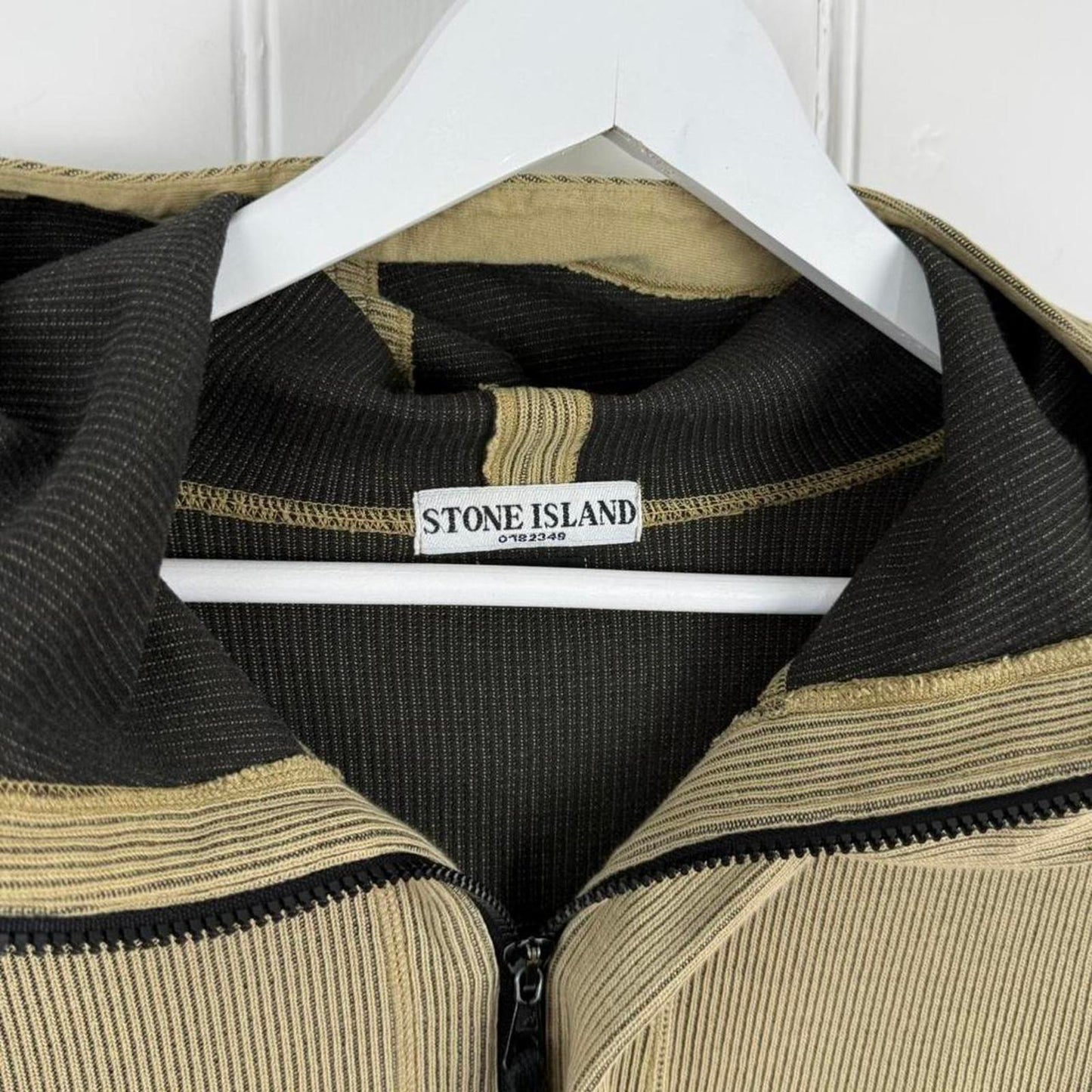 2000's Stone Island Ribbed Full Zip Hoodie (M) | Medium, Multicoloured