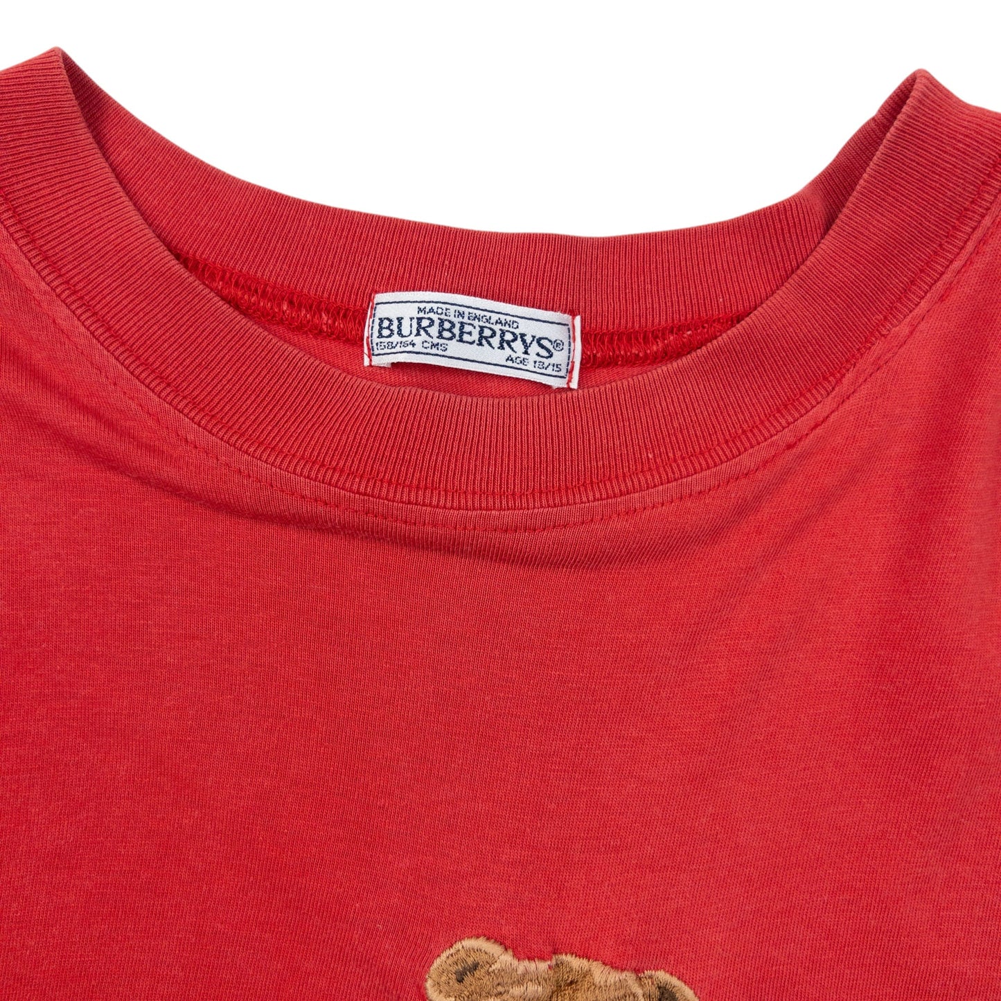 Vintage 90s Burberry The Nautical Bear Embroidered T Shirt Size S