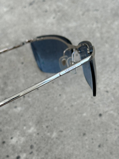 Versace 2000s Rimess Rectangular Sunglasses