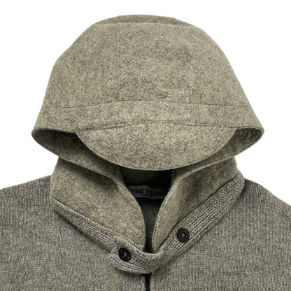 Vintage Stone Island Wool Knit Hoodie, Size XXXL | Stone island, Grey
