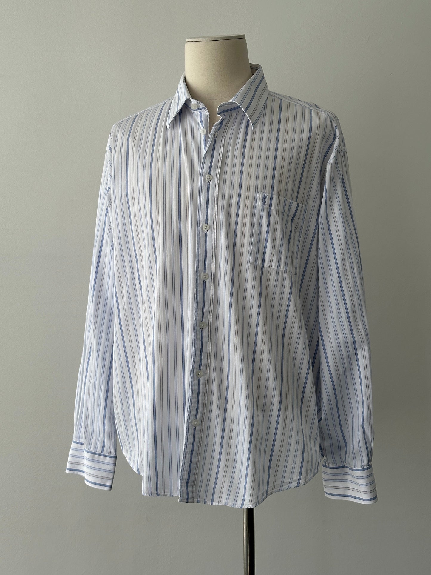Yves Saint Laurent 2000s Pure Cotton Striped Shirt - XXL