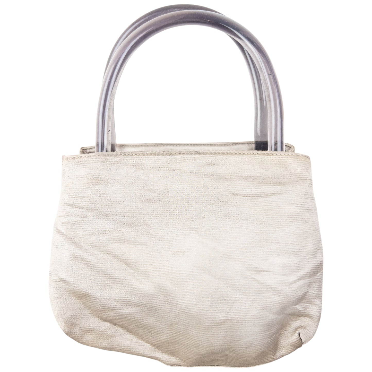 Vintage 2000s Prada Clear Handle Handbag | O/S, Grey
