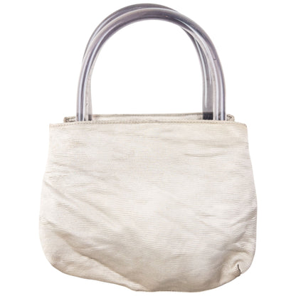 Vintage 2000s Prada Clear Handle Handbag | O/S, Grey