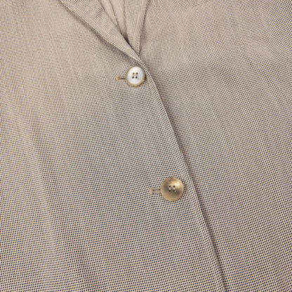 Vintage 90s Emporio Armani Pattern Blazer Jacket Size M | Medium, Beige