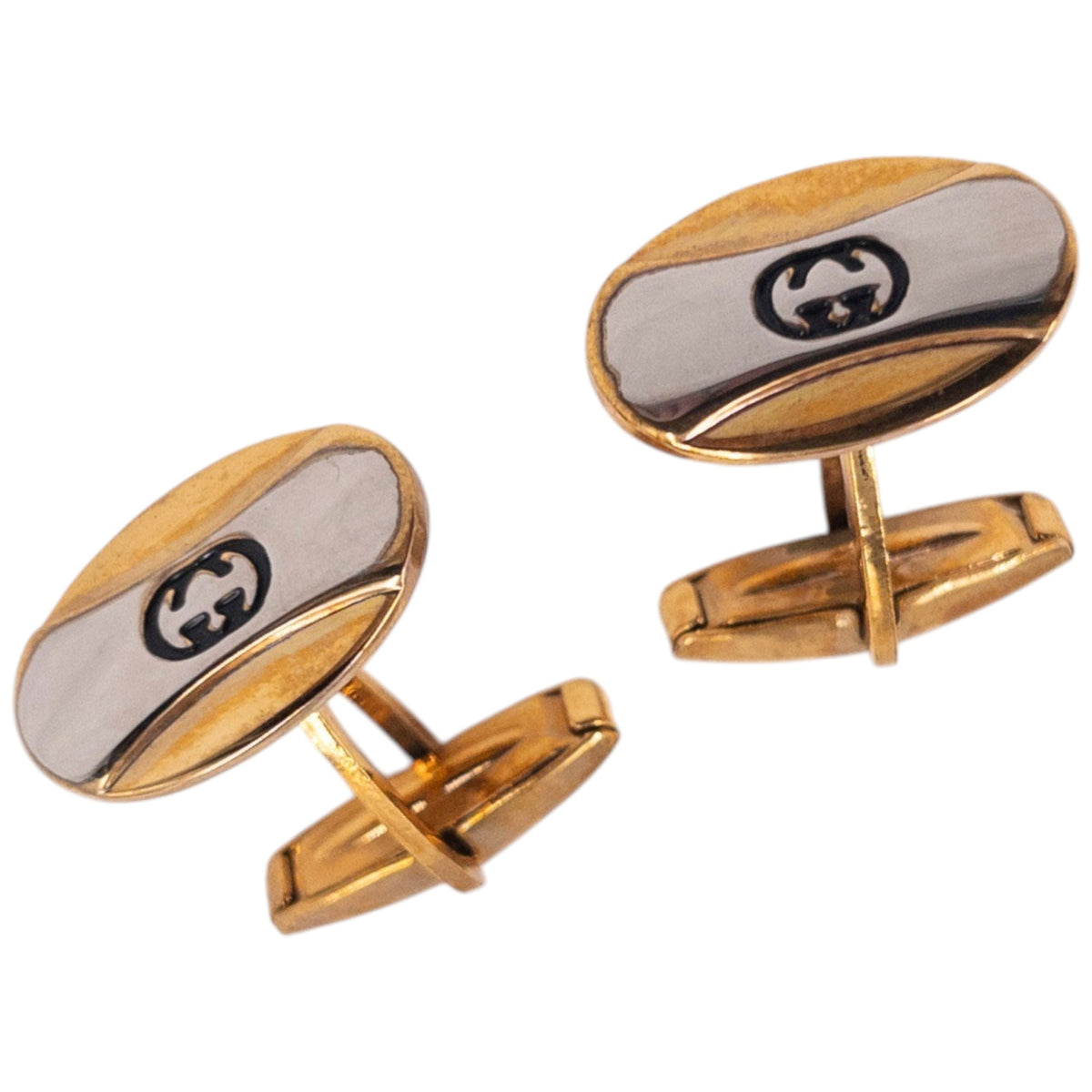 Vintage 90s Gucci Embossed Cufflinks | O/S, Gold