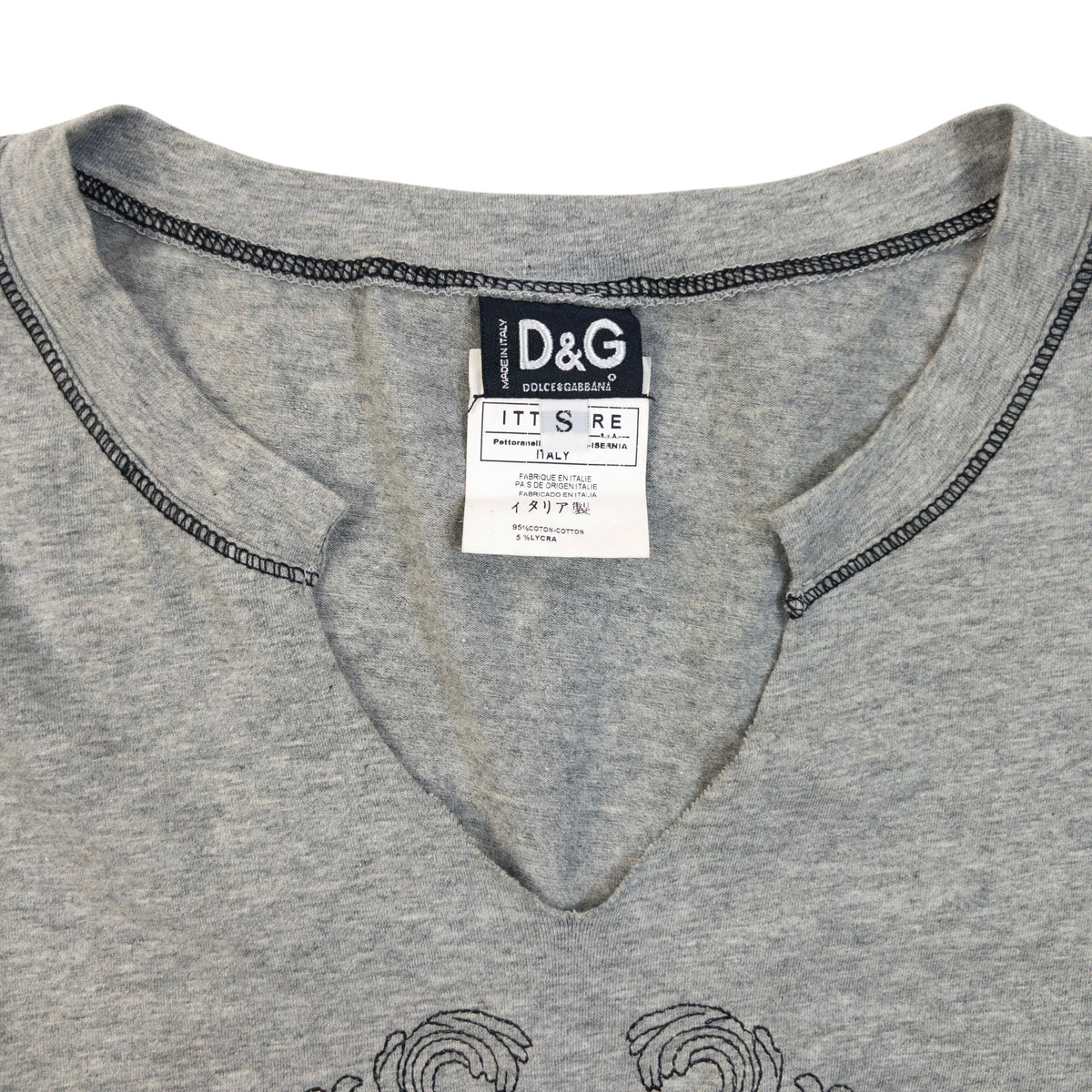 Vintage 2000s Dolce & Gabbana Embroidered Long Sleeve T Shirt Womens Size S | Small, Multicoloured