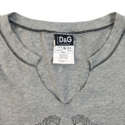 Vintage 2000s Dolce & Gabbana Embroidered Long Sleeve T Shirt Womens Size S | Small, Multicoloured