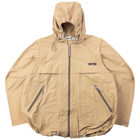 Vintage 90s Hai Sporting Gear By Issey Miyake Zip Off Sleeve Jacket Size M | Medium, Beige