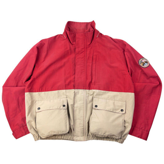 Vintage 90s Polo Sport Ralph Lauren Mountain Zip Up Cargo Jacket Size L | Large, Beige