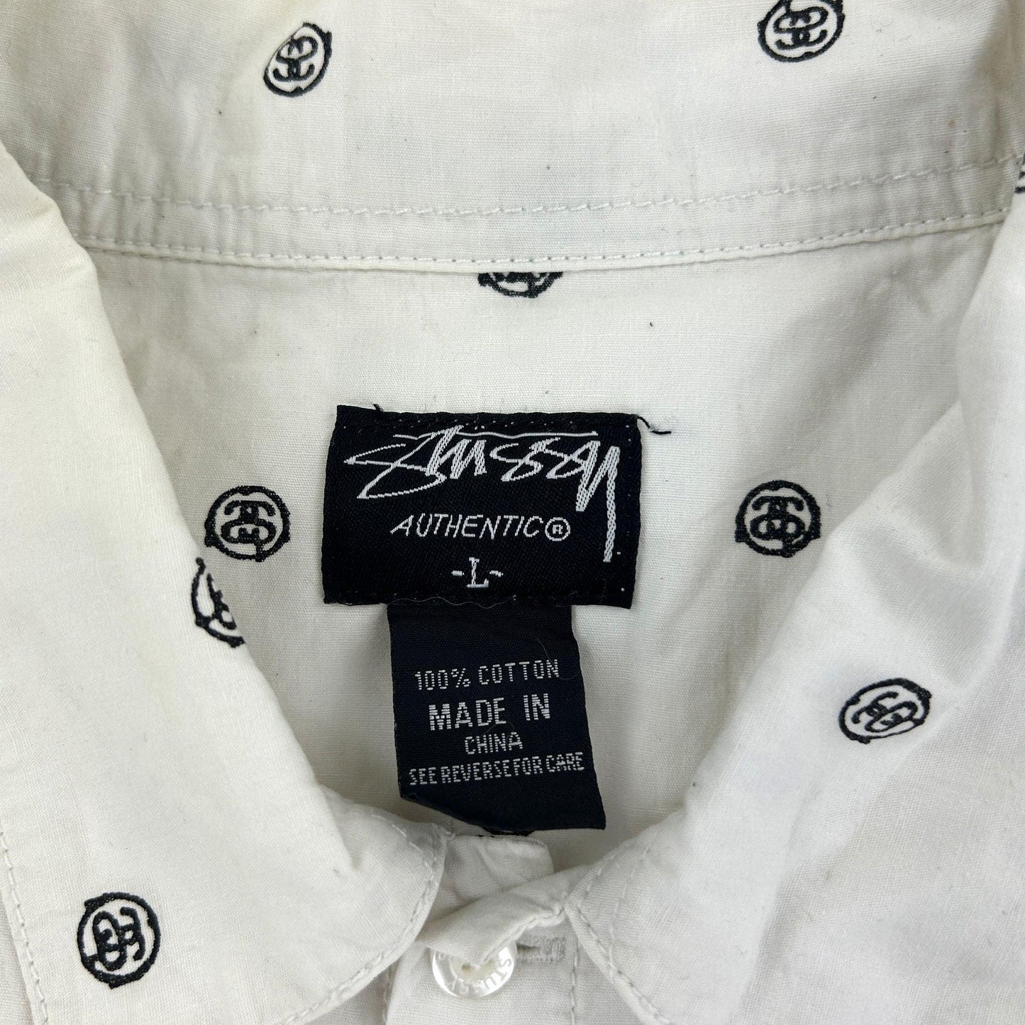 Vintage Stussy Monogram Shirt Size L