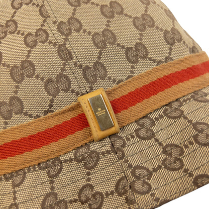 Vintage 2000s Gucci Monogram Bucket Hat Size M | O/S, Beige