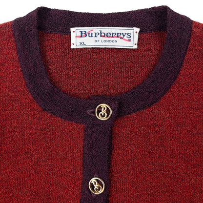 Vintage 90s Burberry Wool Cardigan Womens Size XL | XL, Purple