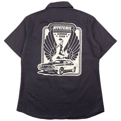 Vintage Hysteric Glamour Fever Graphic Button Up Shirt Womens Size S