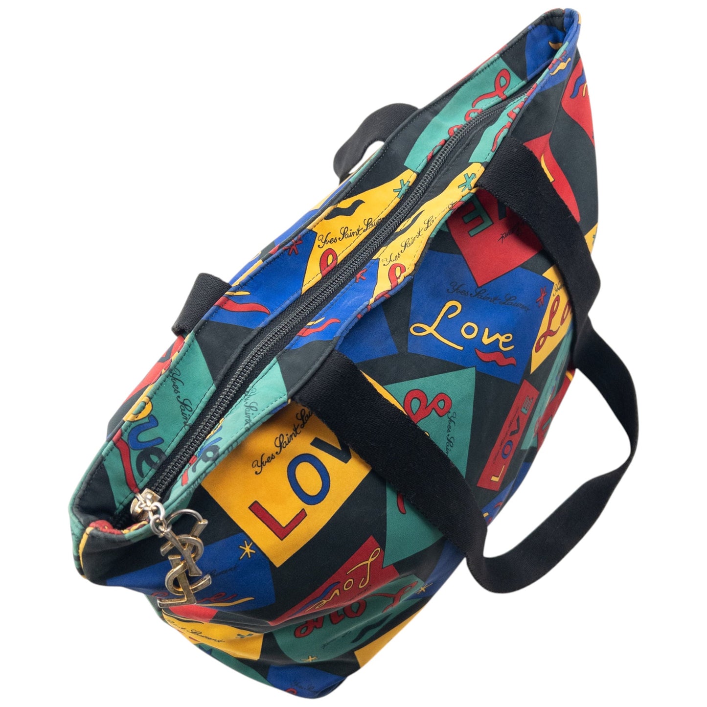 Vintage 90s YSL Yves Saint Laurent Love Pattern Shoulder Bag | O/S, Multicolour